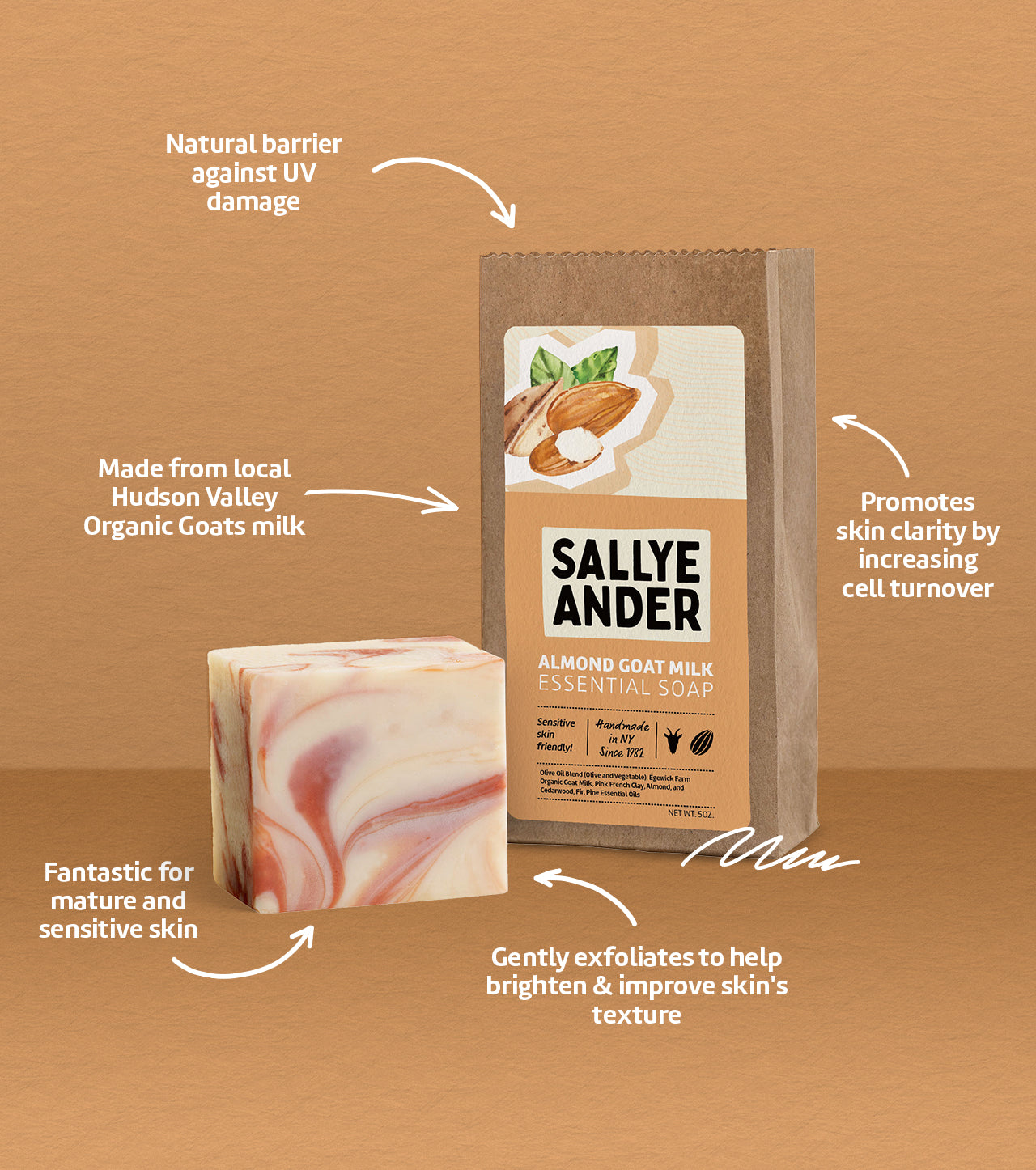 Almond Goat Milk Essential Bar Soap | SallyeAnder