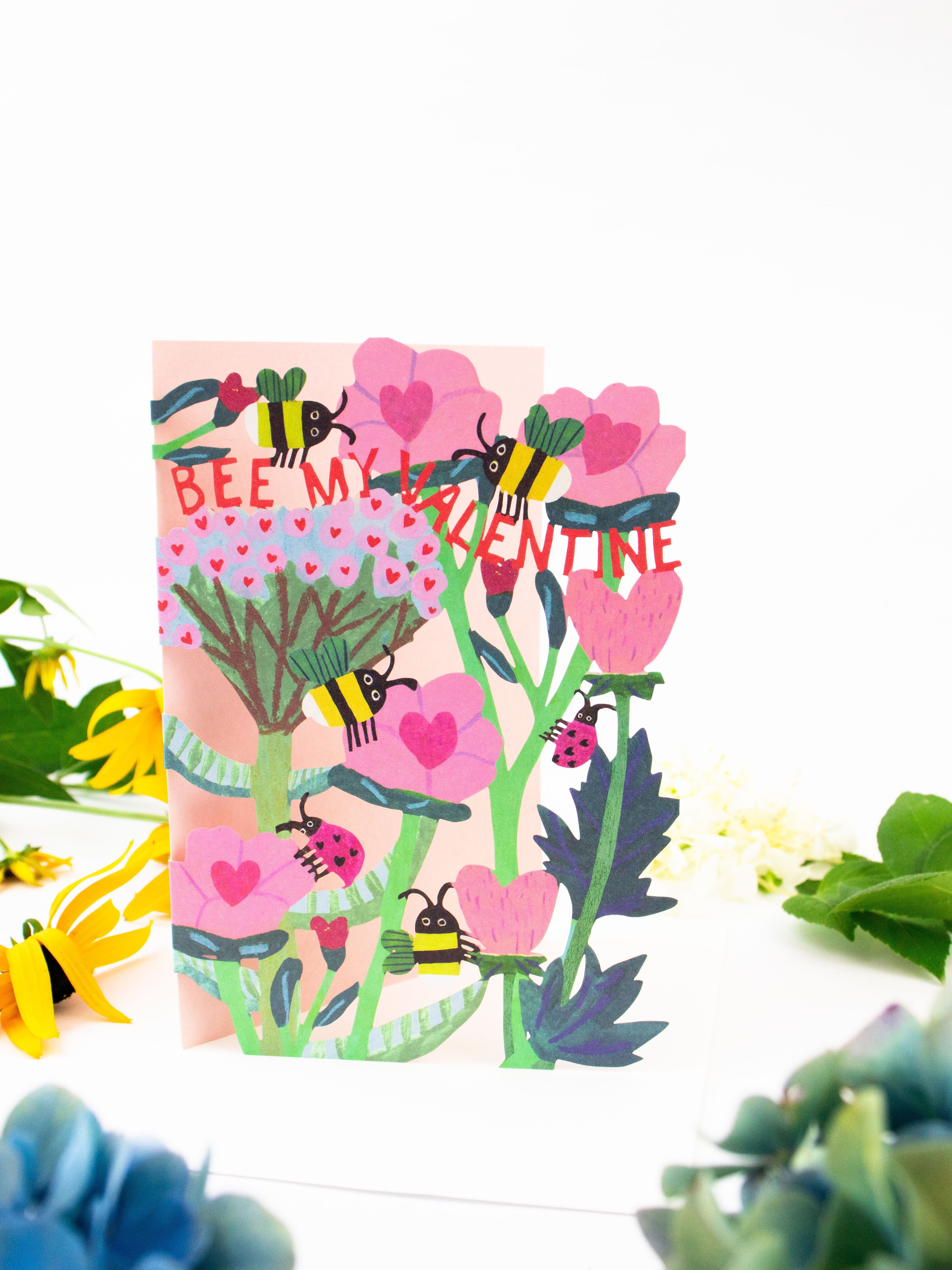 Bee My Valentine Lasercut Card