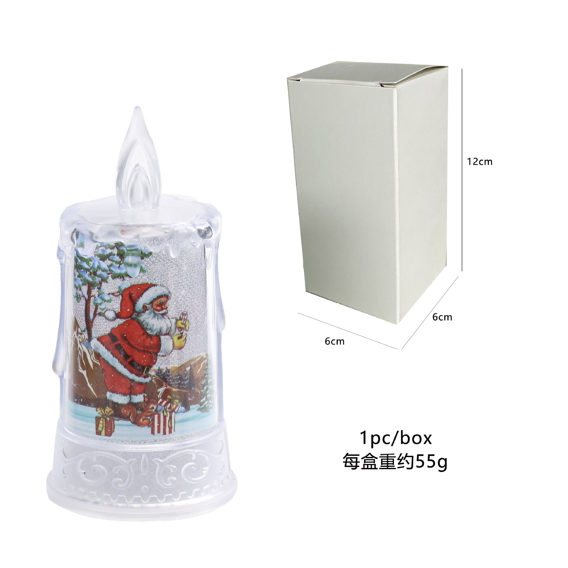 Christmas led electronic candle light Christmas snowman elk decoration luminous night light atmosphere light ornaments