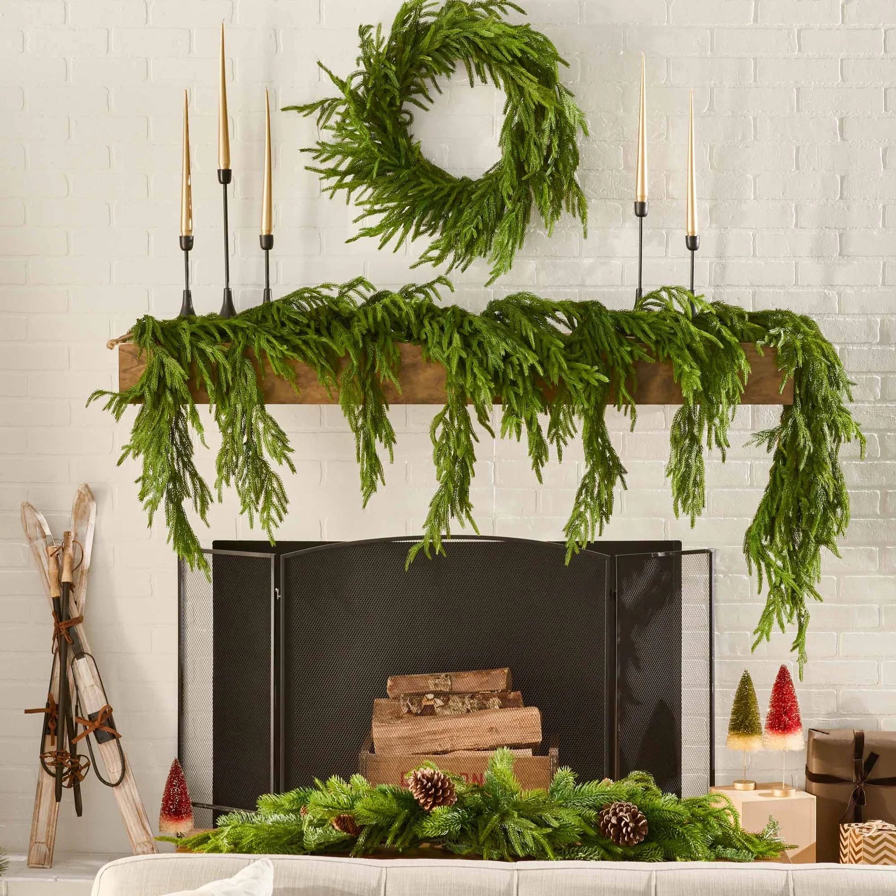60'' Real Touch Norfolk Pine Christmas Garland