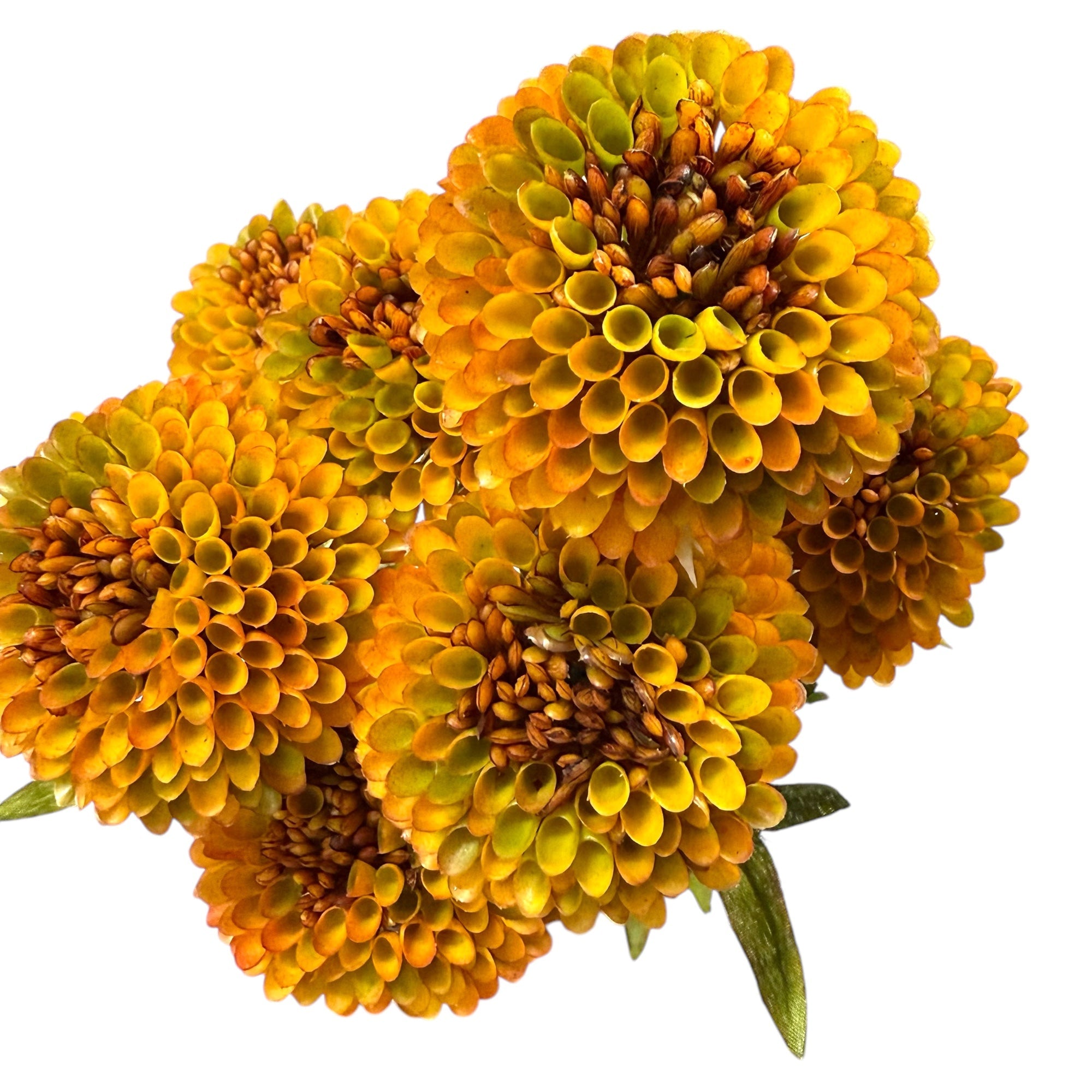 Artificial Mustard Ball Dahlia Bundle
