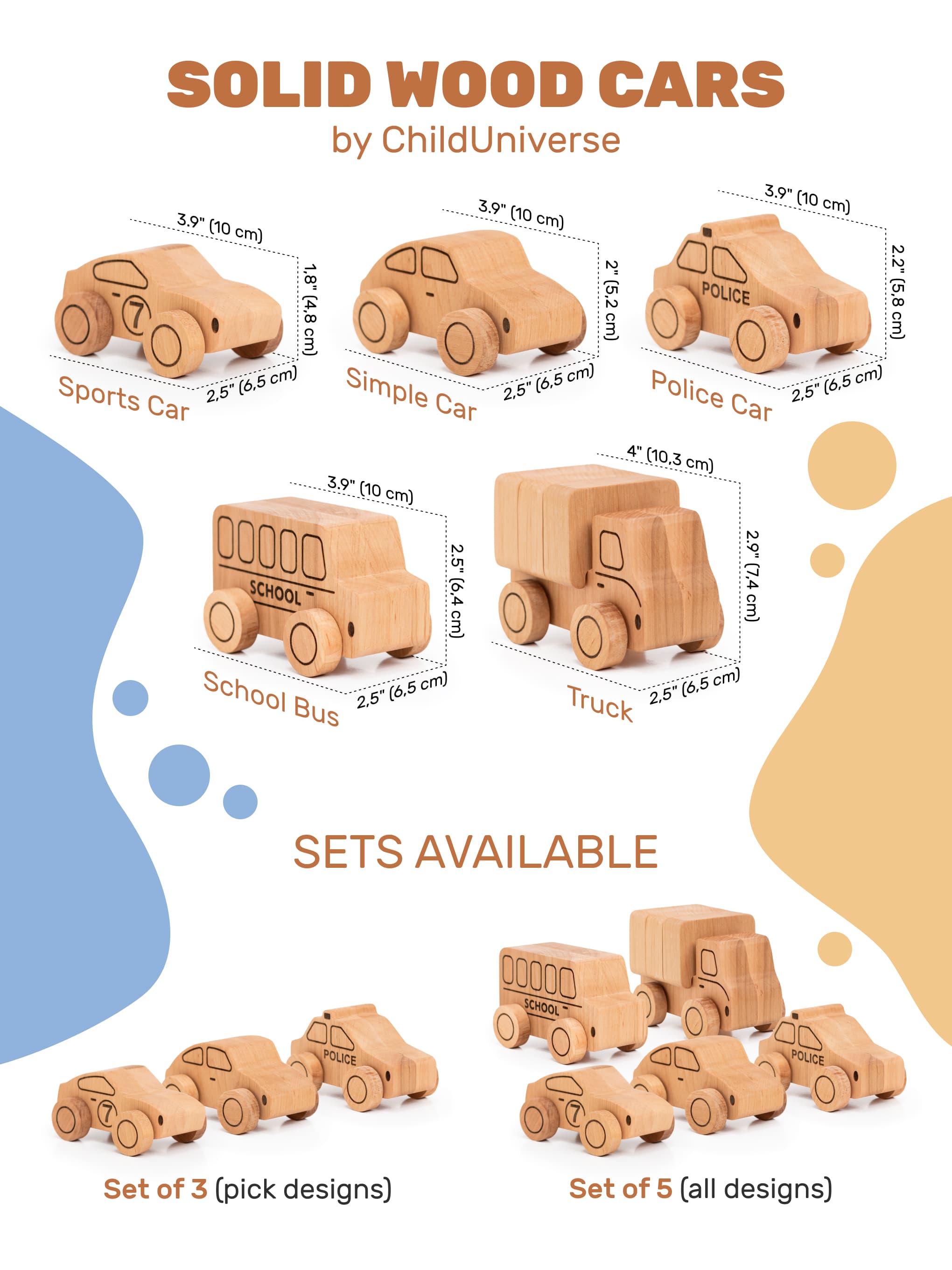 Natural Wooden Toy Car