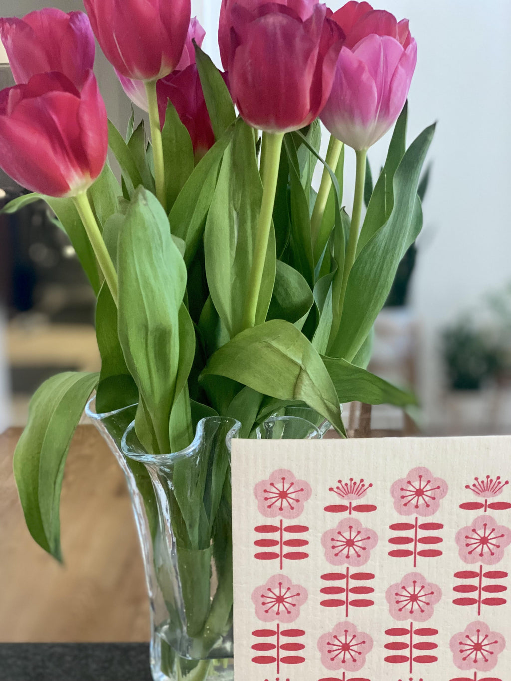 Blooming Cherry Swedish Dishcloth