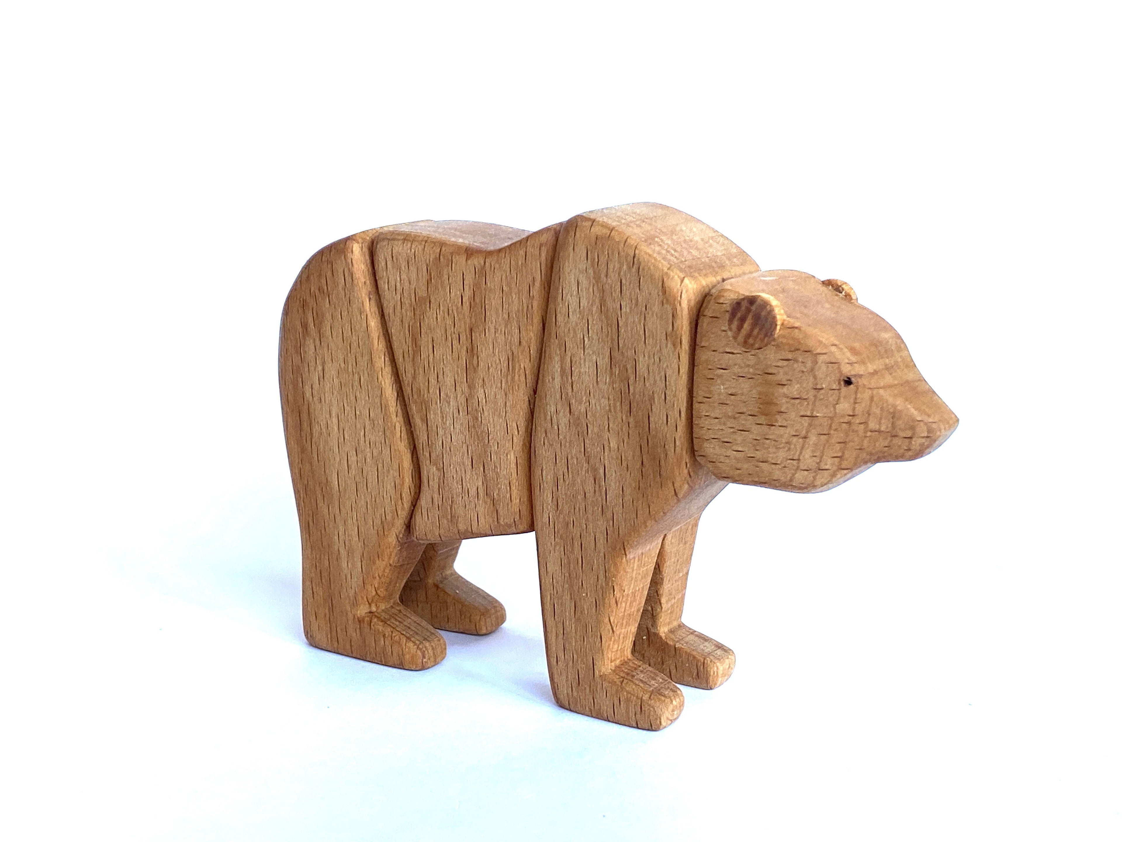Handmade Wooden Bear Toy