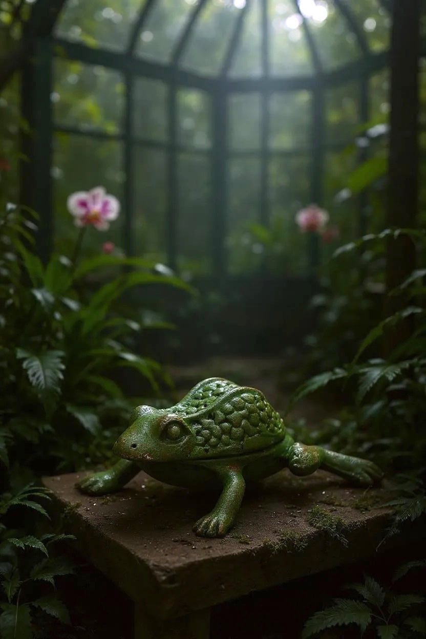 Cast Iron Frog Key Holder Trinket Box