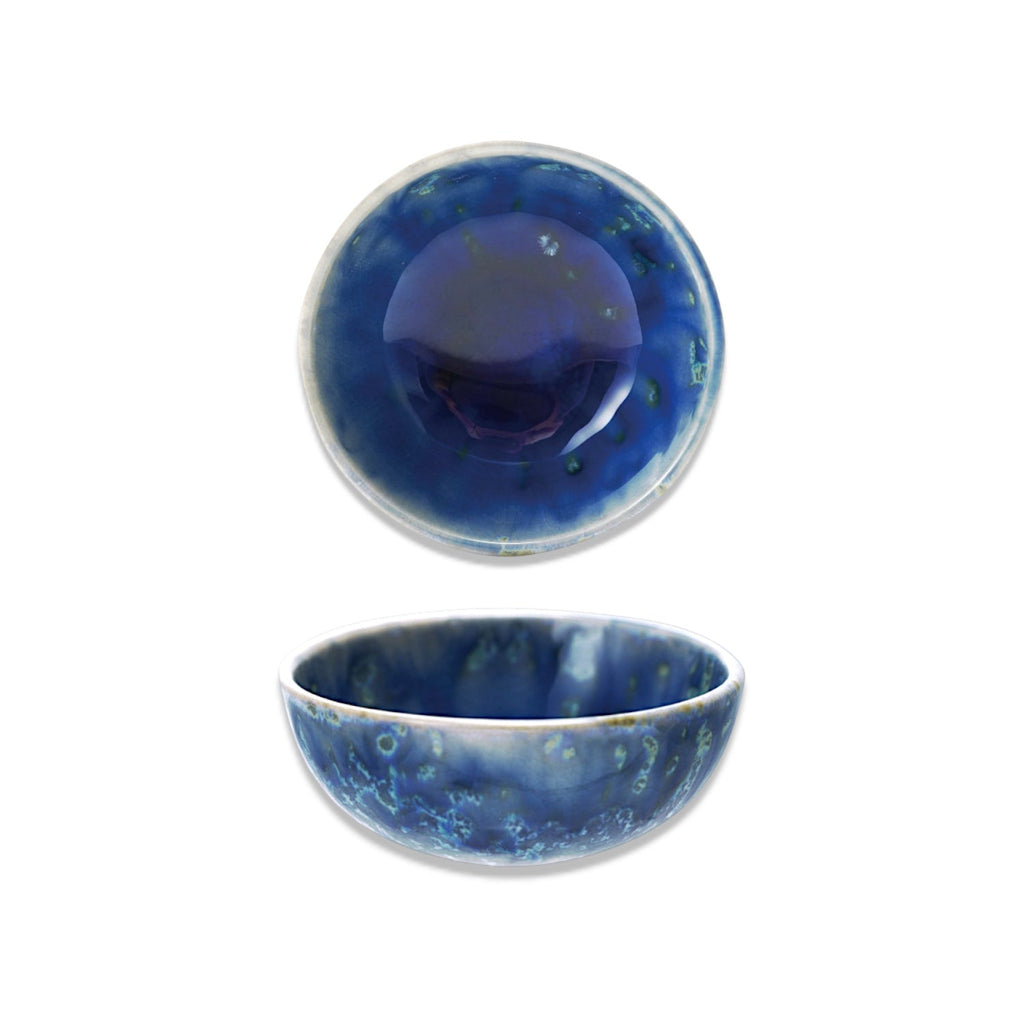 Blue Reactive Glaze Ceramic Dish