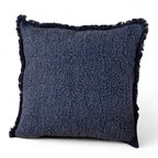 Blue Indigo Matelassé Medallion Throw Pillow