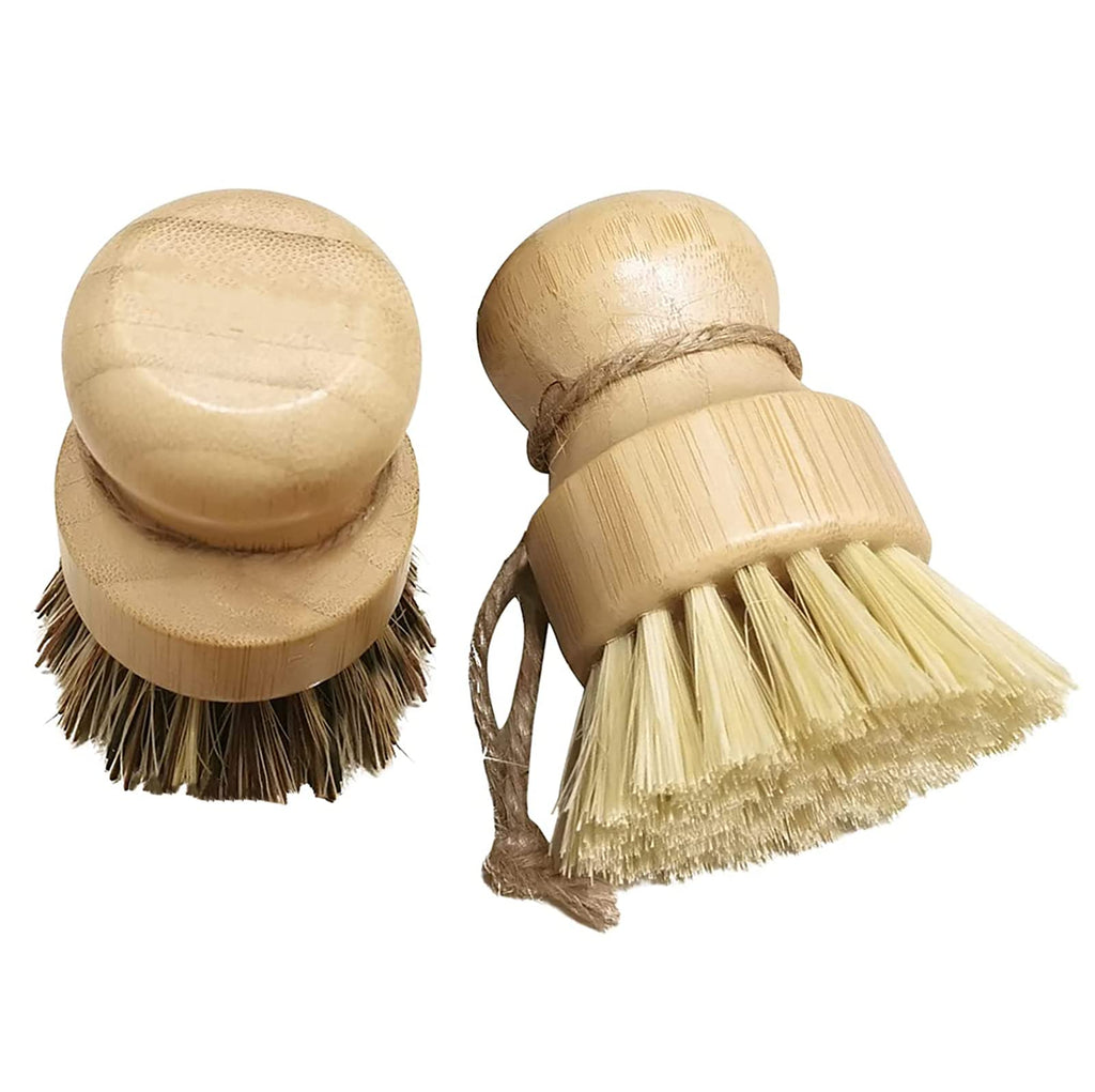 Bamboo Handle Mini Scrub Sisal Brush